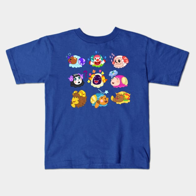 Sheep Pattern Kids T-Shirt by Candycrypt